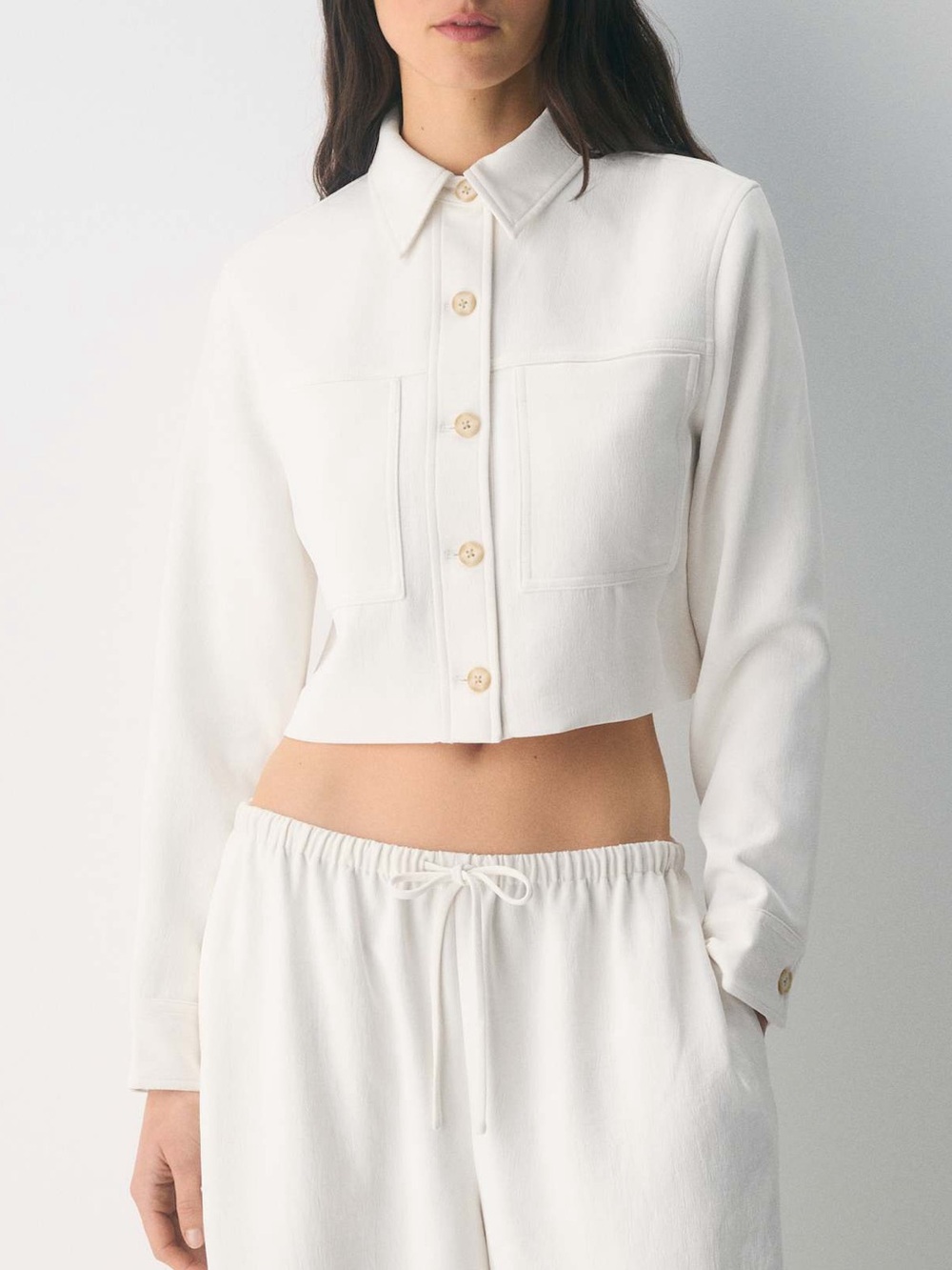 Aritzia Wilfred Little Cropped Jacket, size S, Off White color